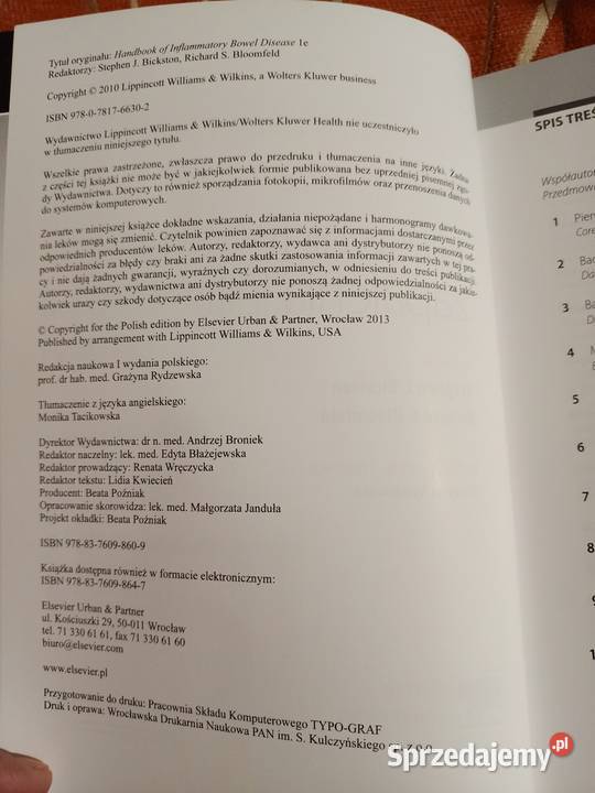 Niesamowite zapalenia jelit Rok wydania 2013 Poznań