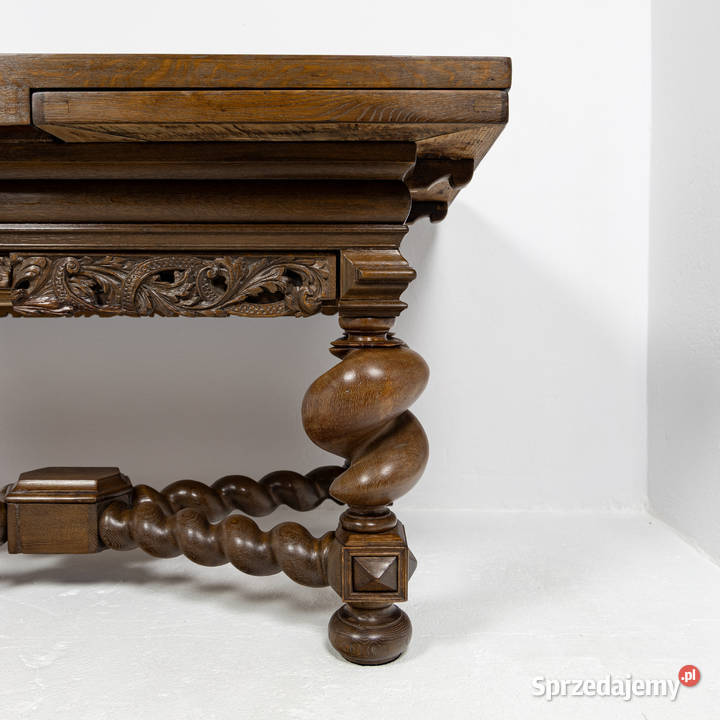 Wyjątkowy Dębowy Stół Gdański Barok XIX Wiek sprzedam