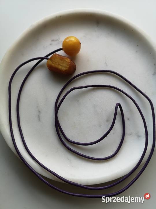 naszyjnik szalik z bursztynem 53 b