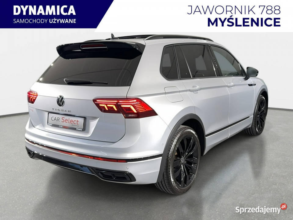Volkswagen Tiguan Rline 15TSI 150 DSG 2021 r srebrny Motoryzacja Myślenice