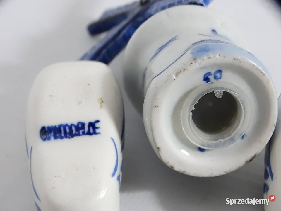 Ceramiczny komplet pamiątkowy z Holandii Wiatrak Biłgoraj
