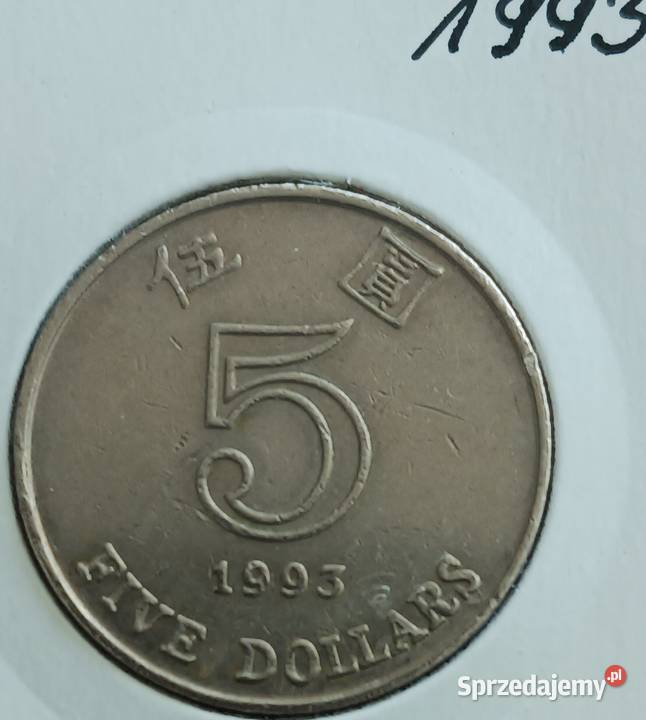 5 Dolarów Hong Kong 1993 r
