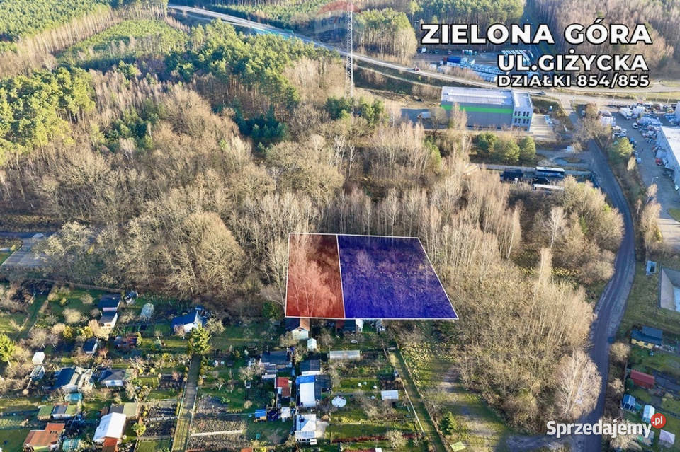 Działki mieszkaniowousługowe MPZP budowlana Zielona Góra sprzedam