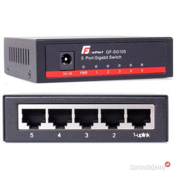 SWITCH GETFORT SG105 5x Gigabit Ethernet Plug switch Knurów