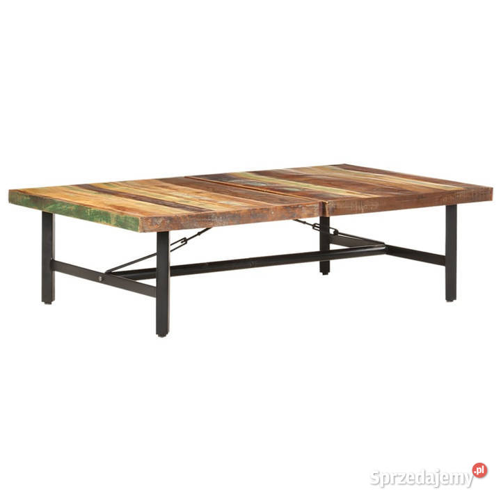 Stolik kawowy 142x90x42 lite drewno z odzysku Stoły