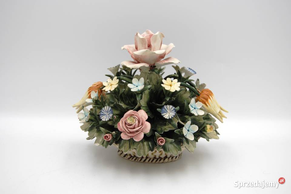 Ceramiczny bukiet kwiatów Capodimonte wielkopolskie Poznań