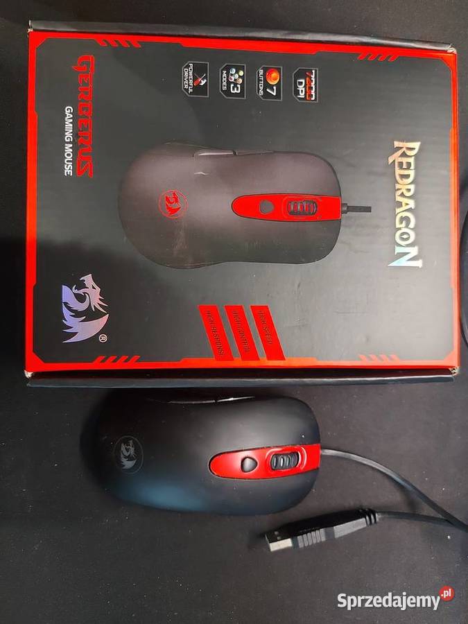 Myszka REDRAGON GERBERUS czarno-czerwony
