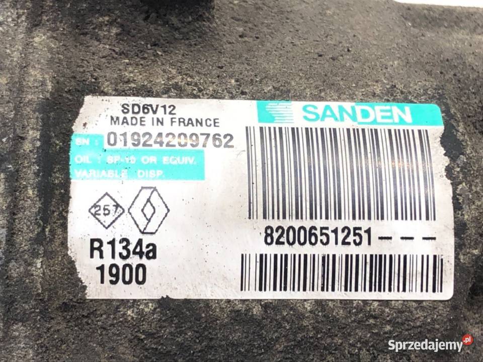 SPRĘŻARKA KLIMATYZACJI RENAULT MODUS 8200651251 osobowe