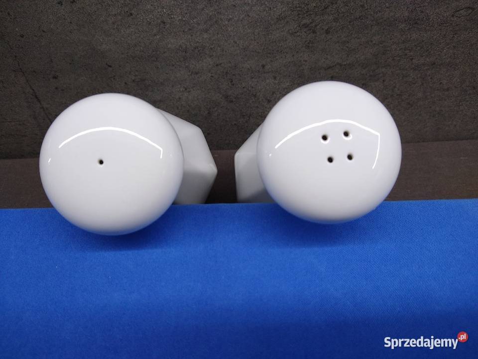 Duża solniczka i pieprzniczka Rosenthal Biała Kalisz