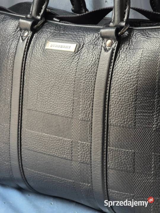 Aktówka Burberry Grain Check Maxwell 8cm mazowieckie Warszawa