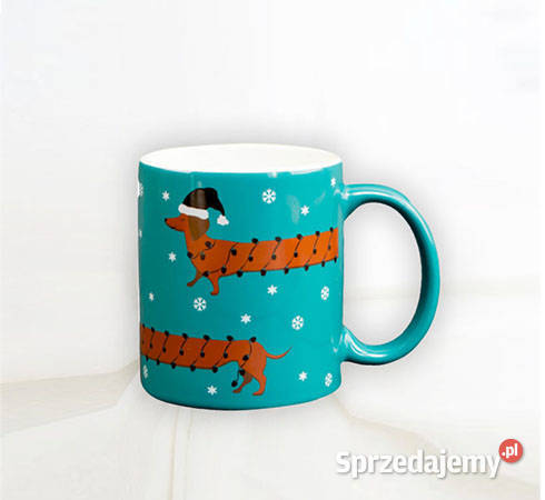 kubek z psem świąteczny kubek kubek z jamnikiem Białystok