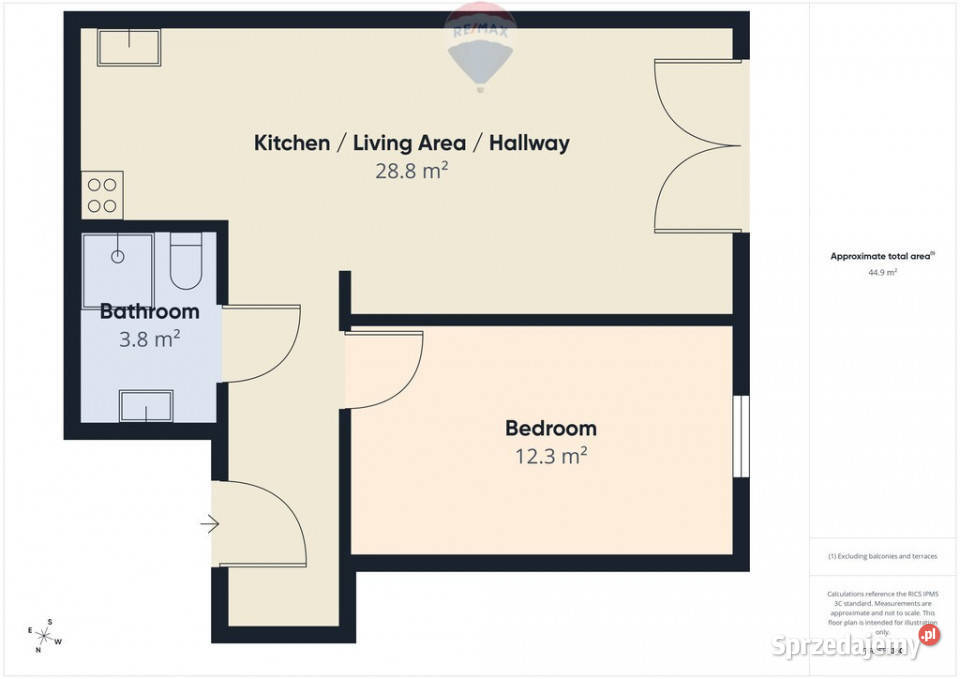 Przestronne 2 pokojowe z HGarażową PRZYMORZE Wynajem Gdańsk