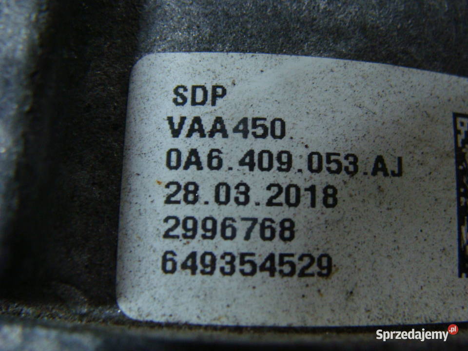 VW TIGUAN SHARAN Q3 REDUKTOR SKRZYNI 0A6409053AJ Układ napędowy Goleniów