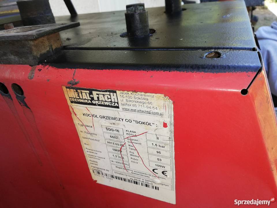 Piec co Sokół metal fach 18 kw Opał Osowiec