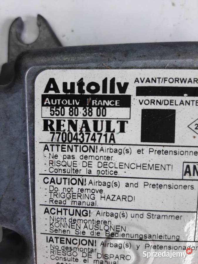 Renaut Scenic Sensor sterownik moduł poduszek Ksawerów