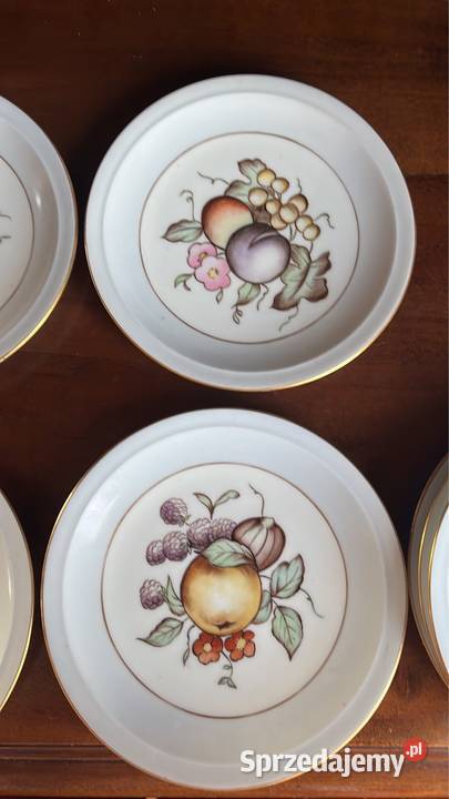 Talerz z Fabriken Porcelan Norden Owoce ręcznie Gdańsk