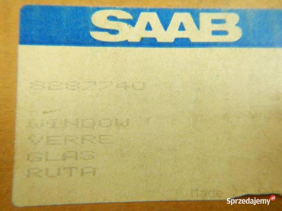 SZYBA KAROSERYJNA PRAWY TYŁ SAAB 900 I 3DRZWIOWY