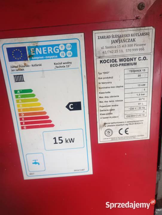 Piec 15 kW 5 klasy ekogroszek 2018 Kielce
