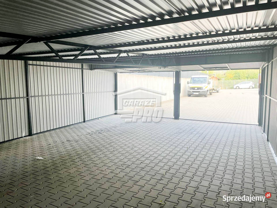 Garaż blaszany 6x7 Brama uchylna x2 drzwi biały Sprzedaż pomorskie Czersk