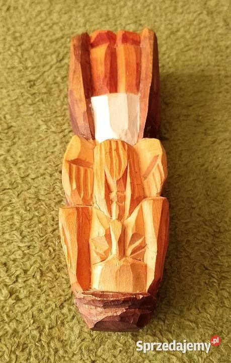 Stara rzeźba ludowa chłopa Katowice