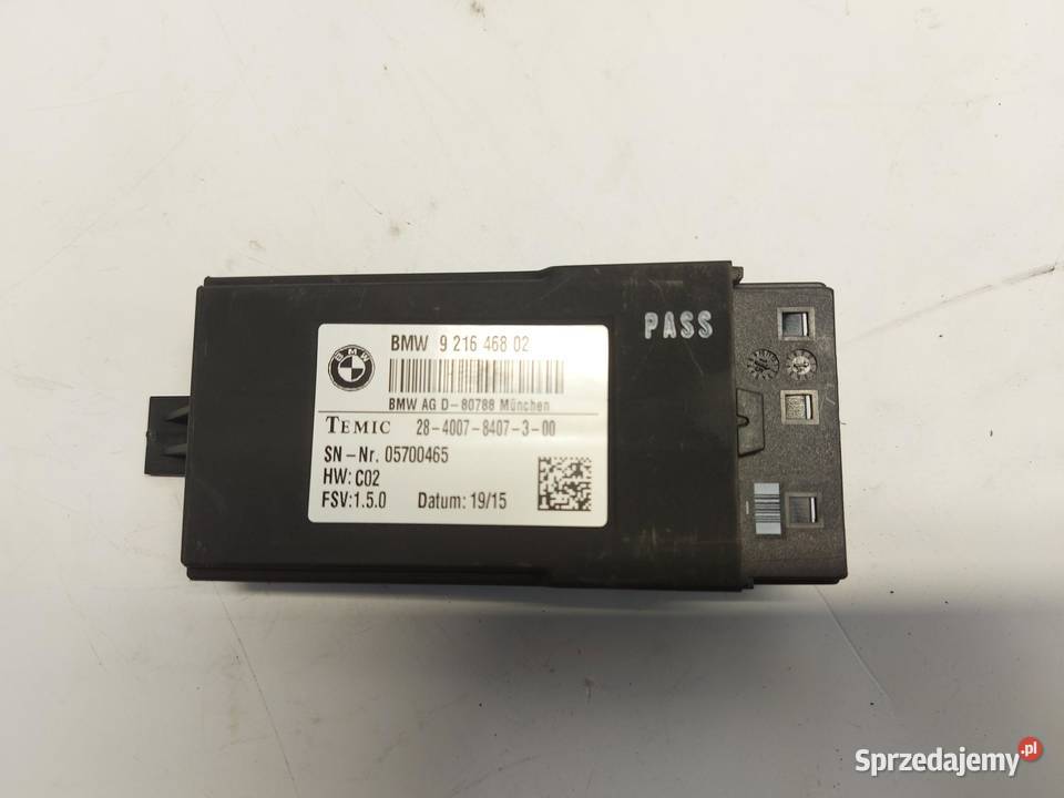 BMW i3 i01 REX Moduł sterownik fotela 9216468 dolnośląskie
