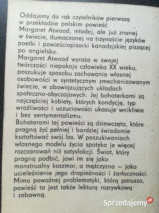 Margaret Atwood Kobieta do zjedzenia literatura Proza i poezja Kultura i Rozrywka