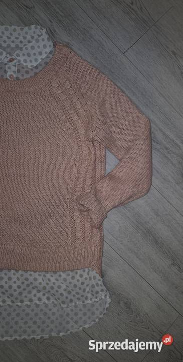 Sweter damski Next Jumper pink groszki 40L Łódź