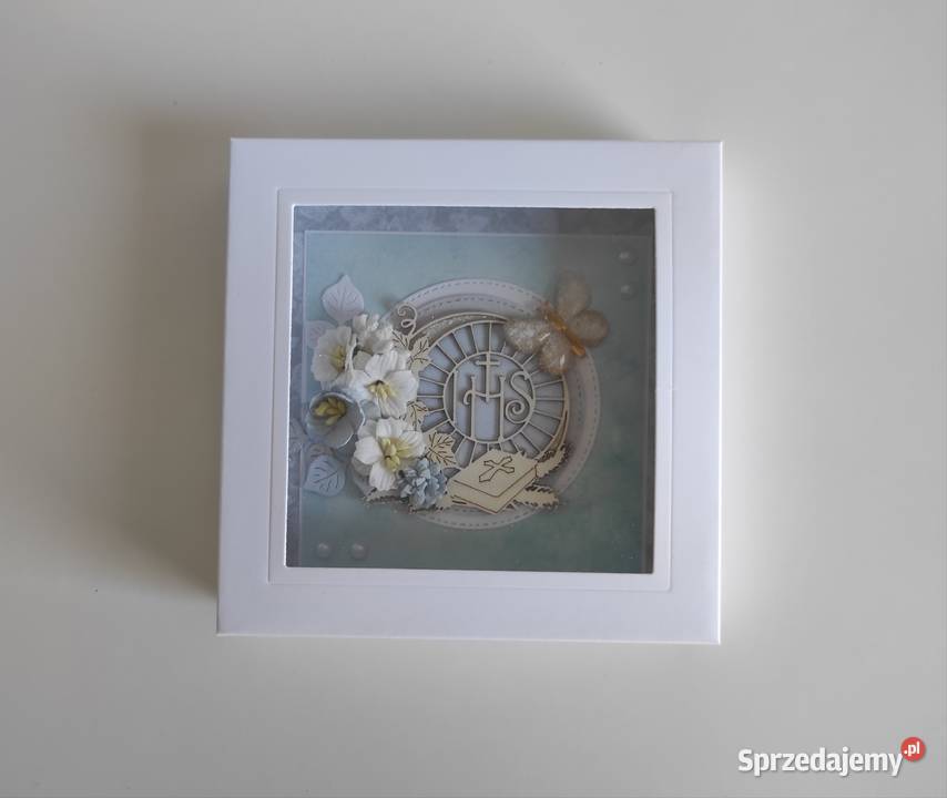 Kartka w pudełku ręcznie robiona na Pamiątkę Łódź