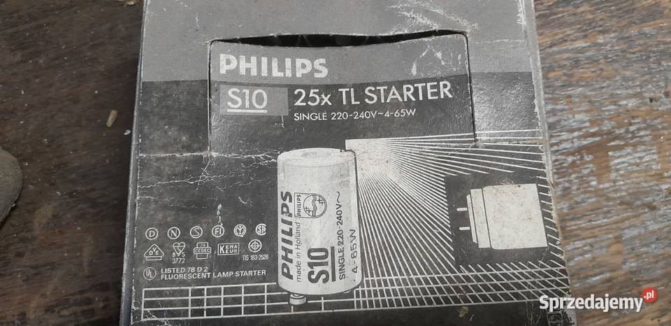 Starter zapłonnik świetlówki S10 465W x 20 sztuk Szypliszki sprzedam
