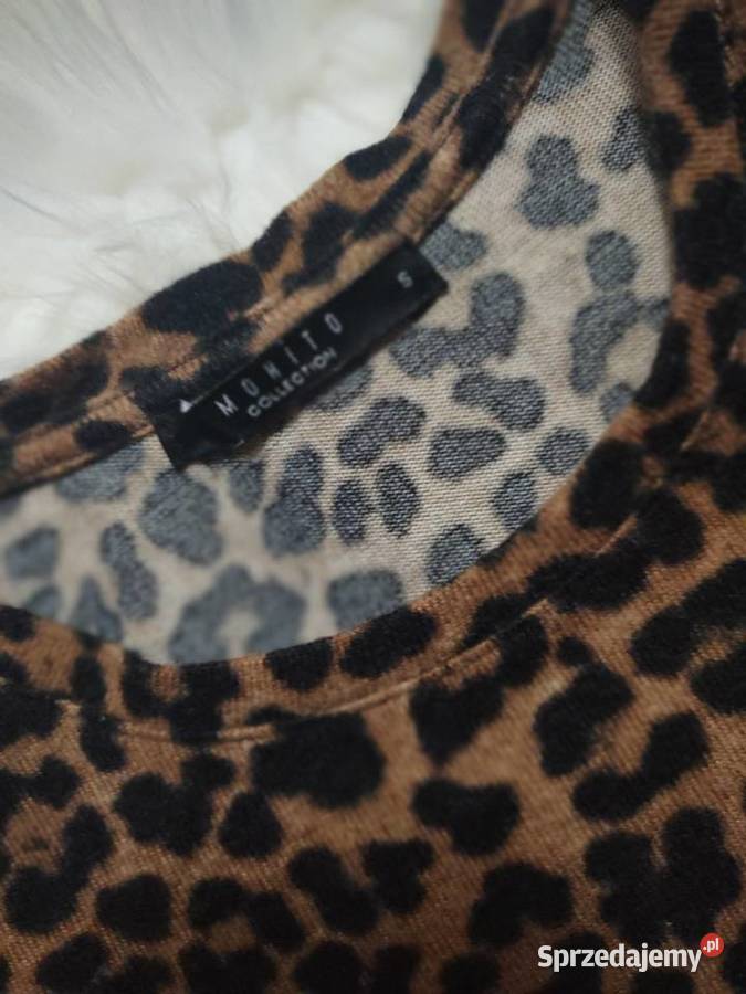 Dzianinowa bluzka w panterkę Mohito S Rozmiar 36(S) Odzież damska małopolskie Olkusz