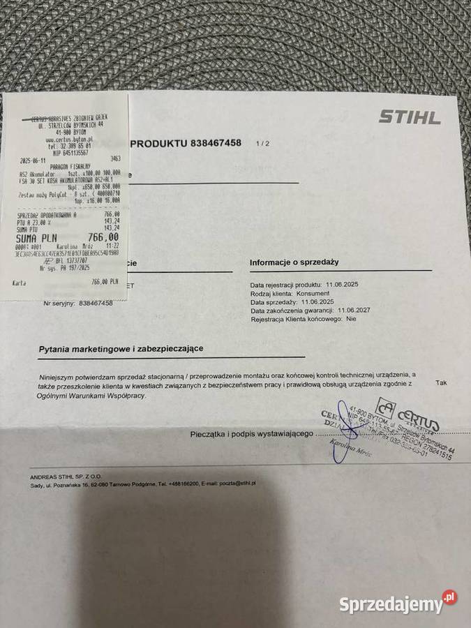 STIHL podkaszarka kosa akumulatorowa nowa Piekary Śląskie