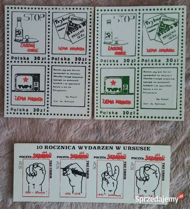 Znaczki pocztowe Solidarność Warszawa