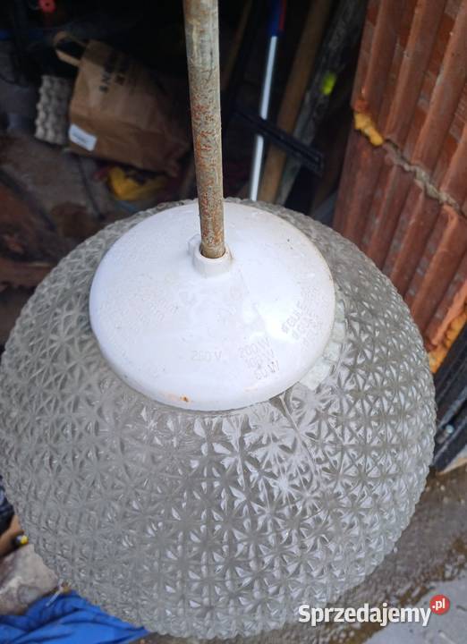 Retro lampa wisząca kula z 1968 roku Kamenick Lubań