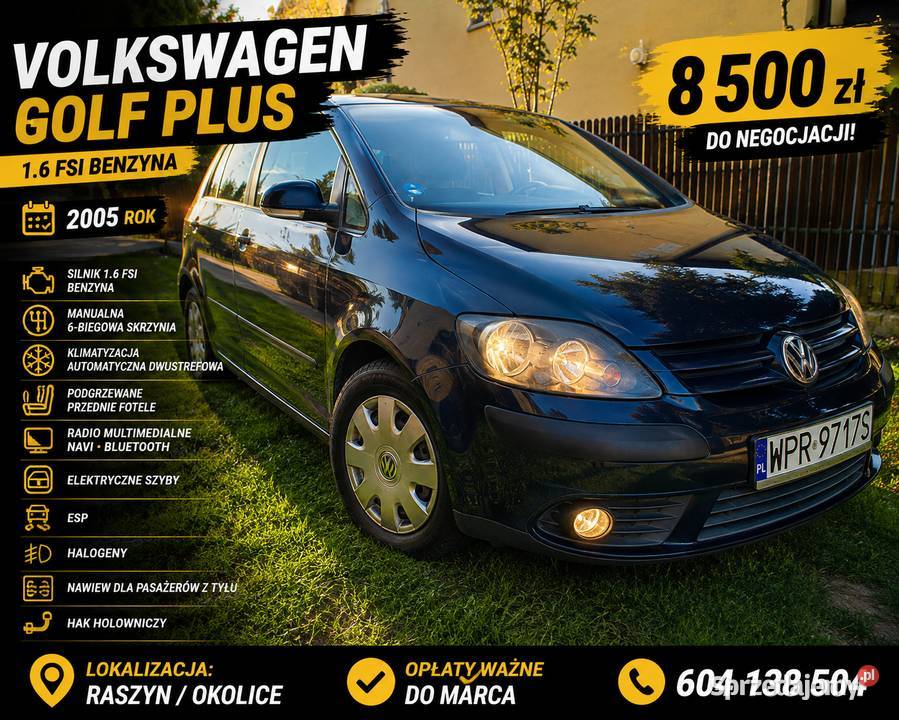 Vw golf plus 16 Klimatyzacja mazowieckie Raszyn