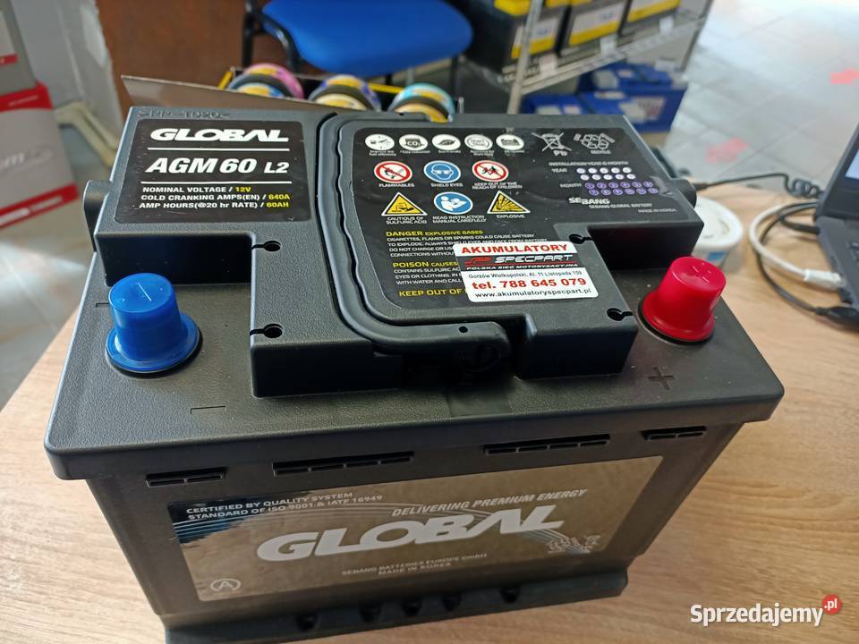 Akumulator Global AGM STARTSTOP 60Ah 640A Układ elektryczny Grudziądz