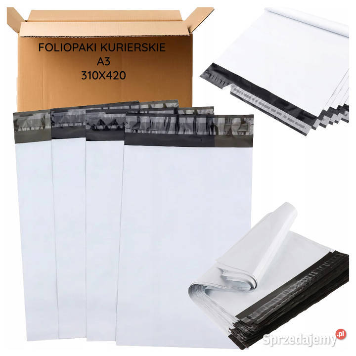 Foliopaki Kurierskie BIAŁE A3 310x420 50 lubelskie Biała Podlaska