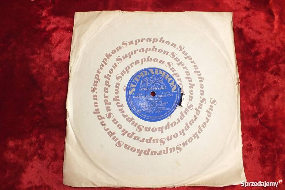 Płyta winylowa szelakowa niemiecka gruba i Żary