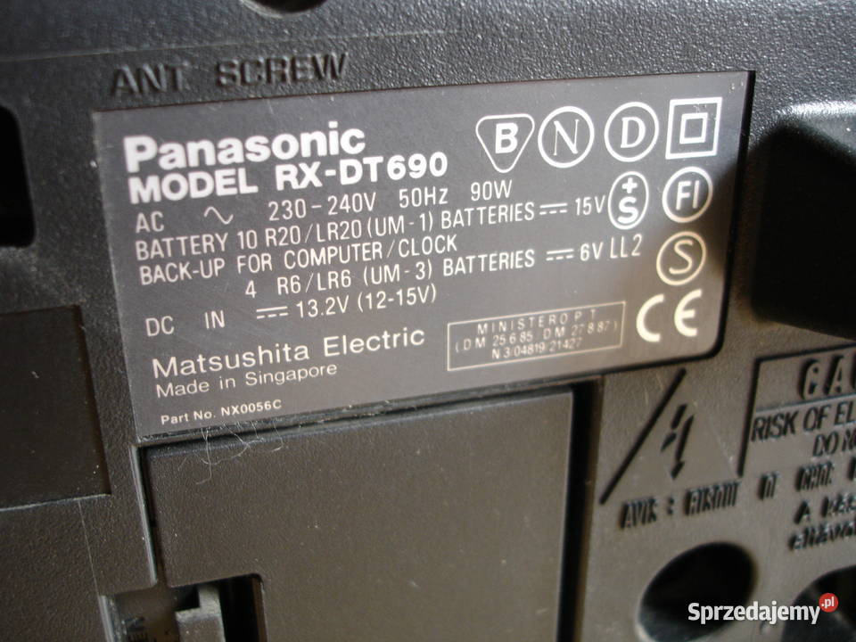 Radiomagnetofon PANASONIC RXDT690 Zielona Góra