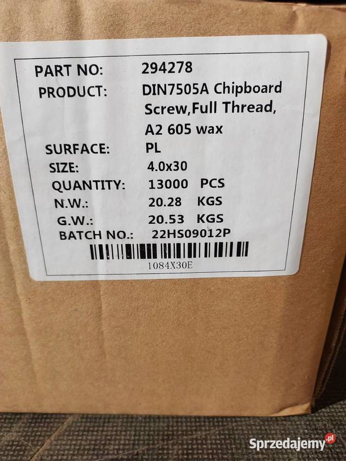 Wkręty do drewna płyty nierdzewne 40 x 30 INOX Kraśnik