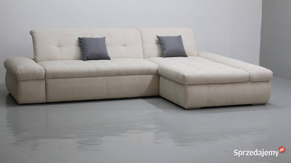TIL Narożnik z funkcją spania beżowa tkania Poznań sprzedam