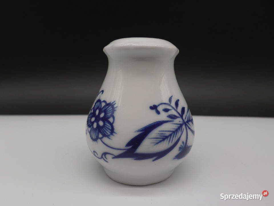 Przyprawnik na pieprz WZÓR CEBULOWY Porcelana i szkło Raszków sprzedam