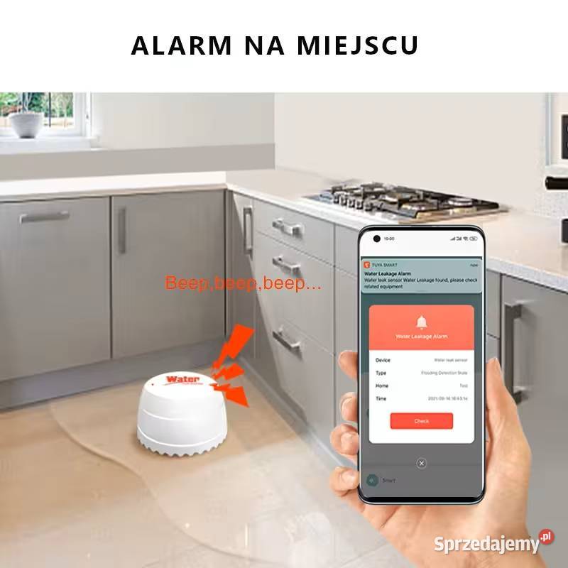 Inteligentny Czujnik Wody Smart Life APP Alarm i Rzeszów sprzedam