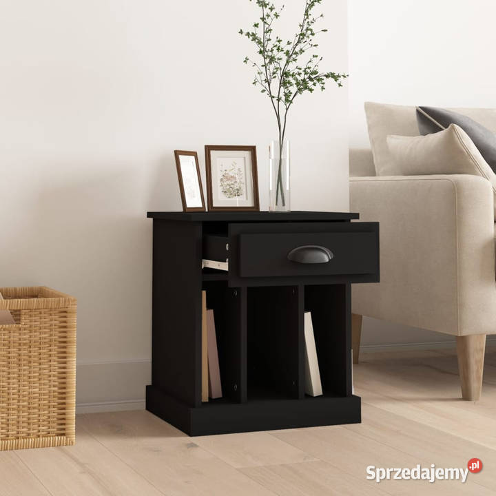 Szafka nocna czarna 43x36x50 WM816346 Warszawa