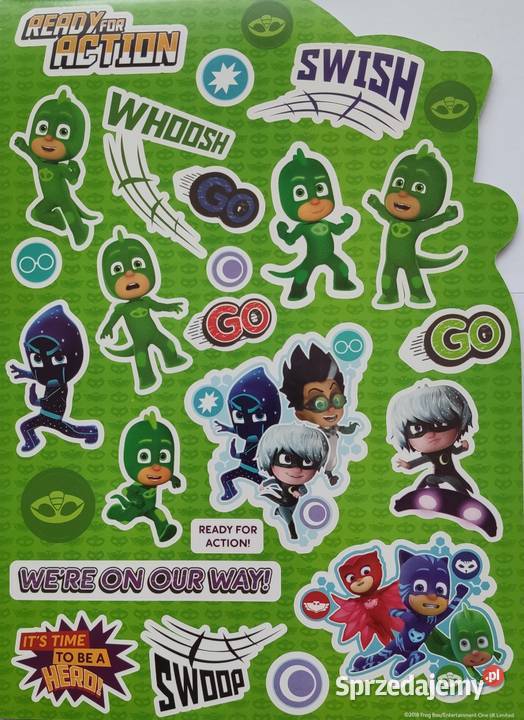 Pidżamersi PJ Masks Zestaw Naklejki Nalepki Mogilany sprzedam