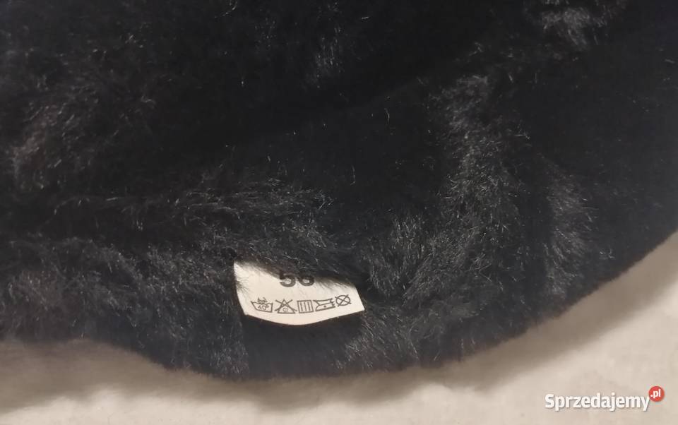 Czapka zimowa czarna 56 kapelusik Odzież Dla kobiet Czeladź sprzedam