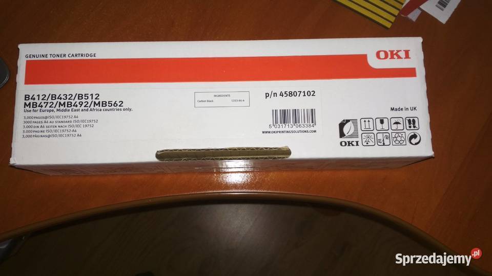 Toner orginalny OKI B412 B432 B512 MB472 MB492 sprzedam
