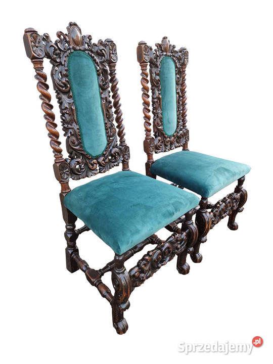KRZESŁA RZEŹBIONE UNIKATY Szczecin sprzedam