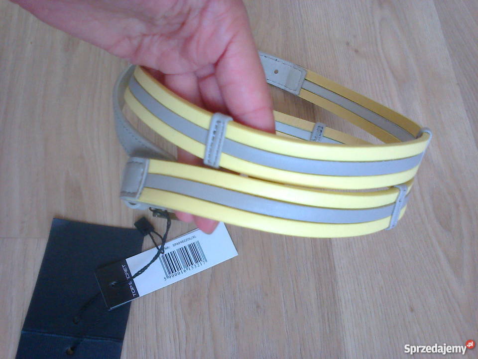 szarożółty pasek damski Top Secret szary/srebrny Olkusz