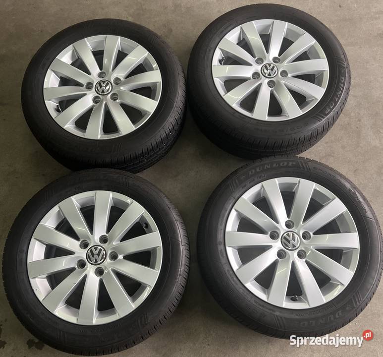Alufelgi R16 5x112 VW Audi z oponami Dunlop Łowicz