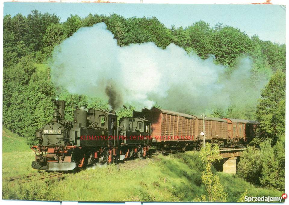 Stara pocztówka lokomotywa parowóz 11 Ostrów Wielkopolski sprzedam